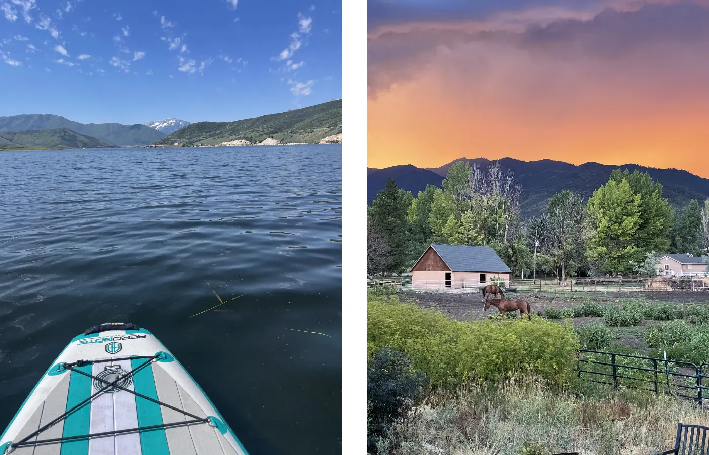Deer Creek Reservoir near Midway Utah showing water recreation and mountain views in the Heber Valley