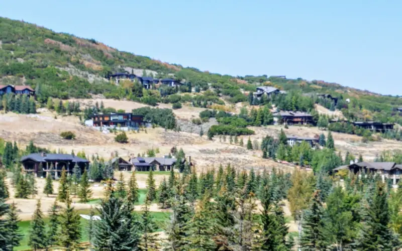 Custom luxury home in Glenwild with Wasatch Mountain views and mountain modern architecture