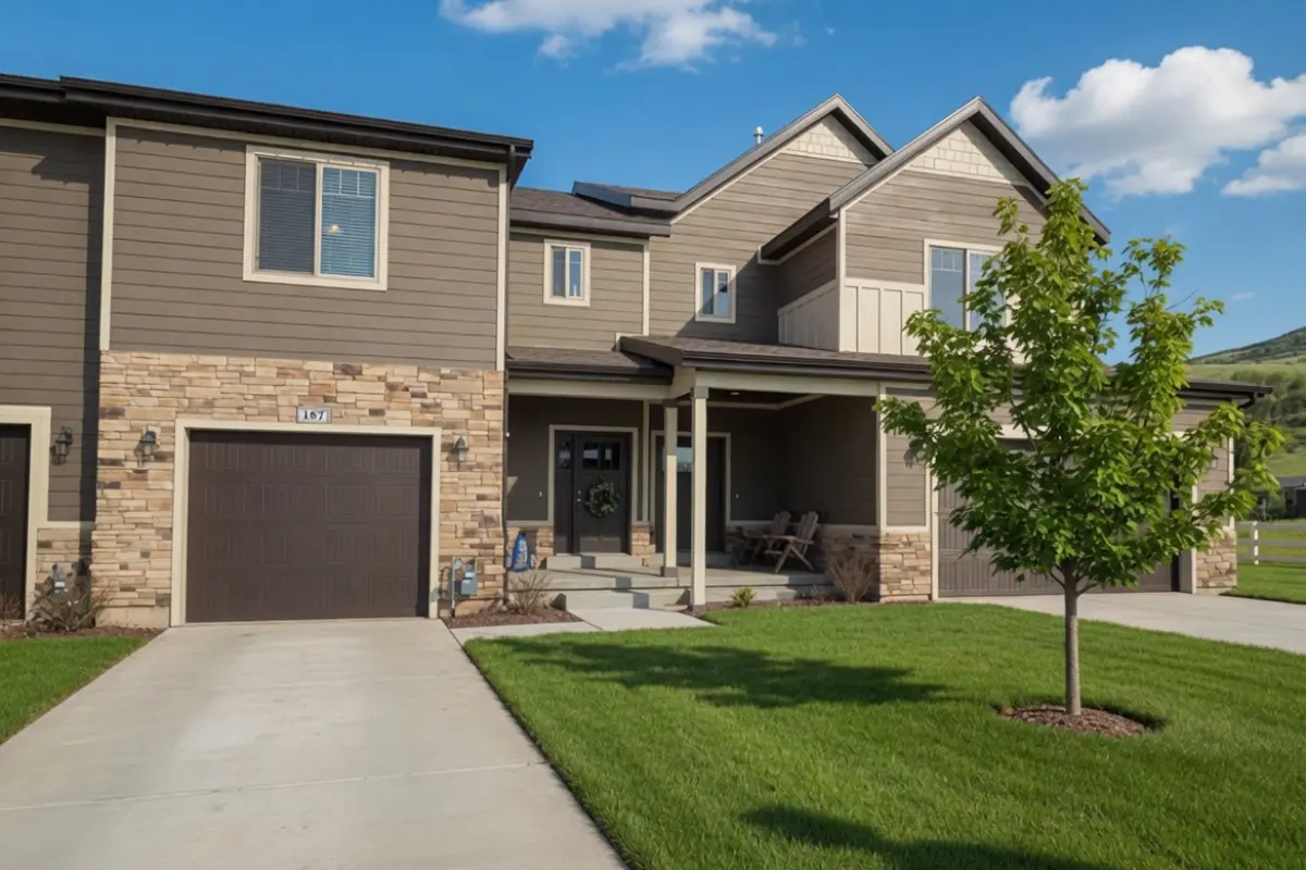 Townhome exterior in the Kamas Valley