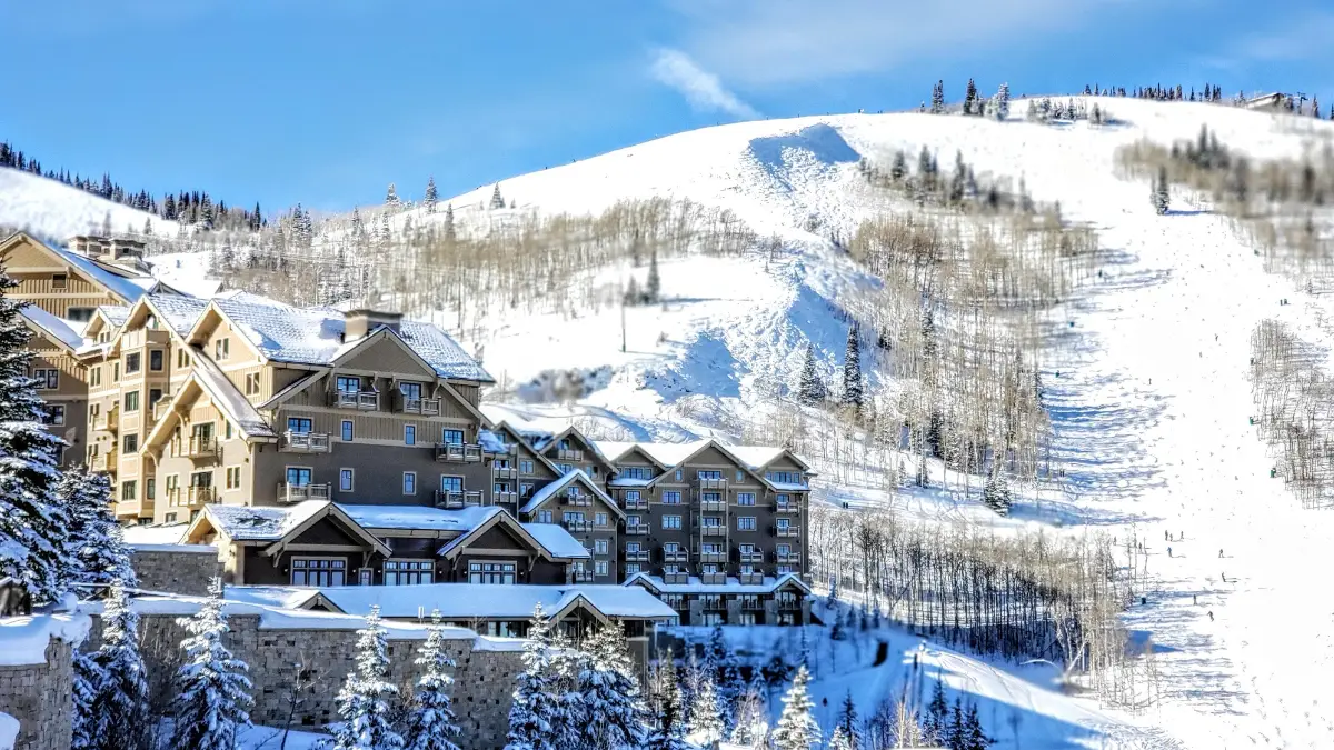 Montage Deer Valley at Empire Pass on a snowy day, 9100 Marsac Avenue, Park City, Utah