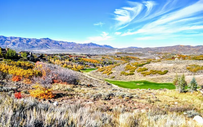 Fall colors on a Park City golf course