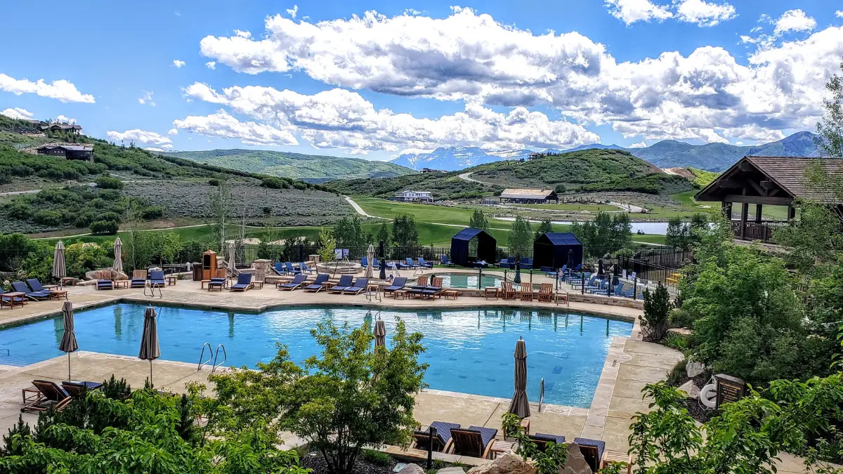 Tuhaye clubhouse pool and family amenities in summer