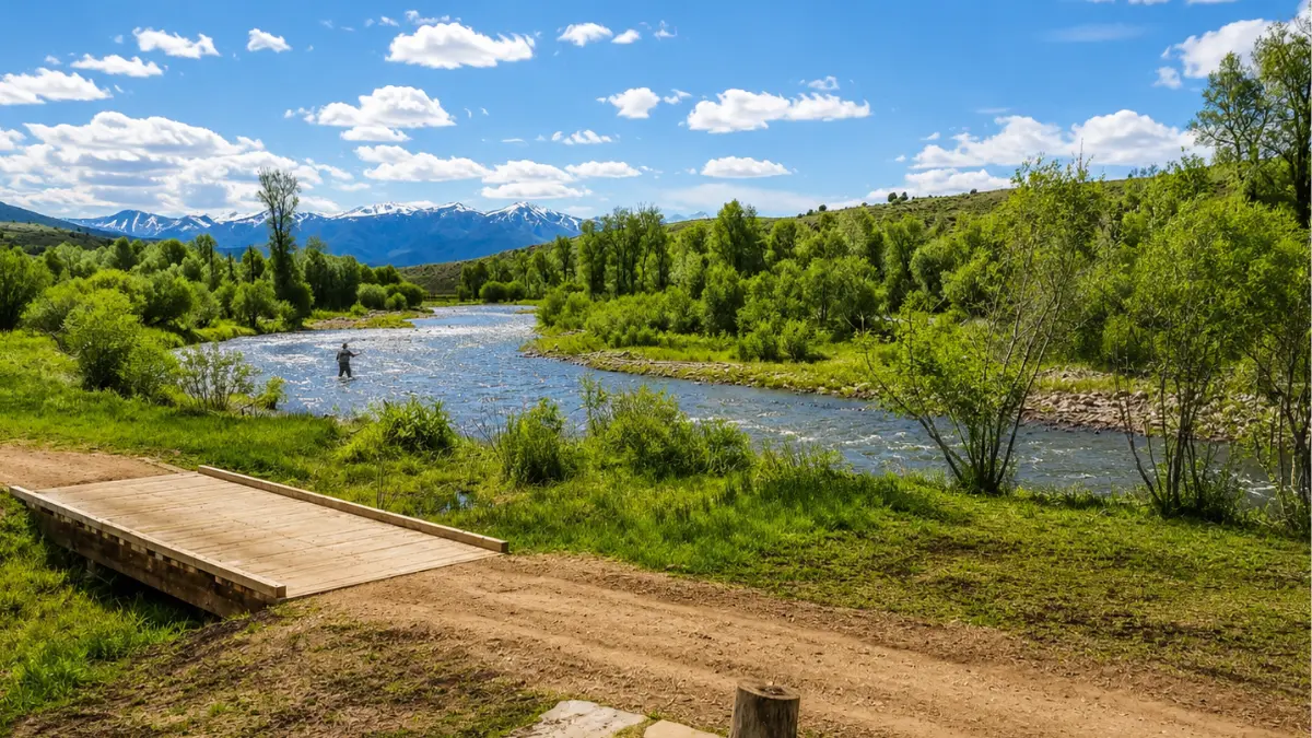 Upper Provo River fly fishing at Victory Ranch near Park City Utah