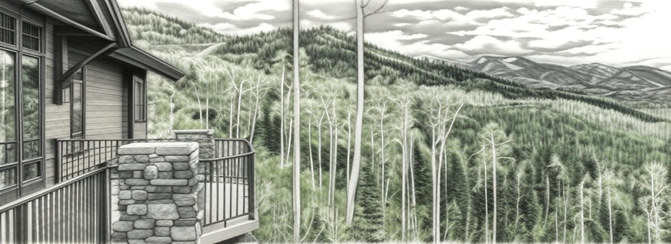Colony at White Pine Canyon Park City Real Estate view from luxury home balcony