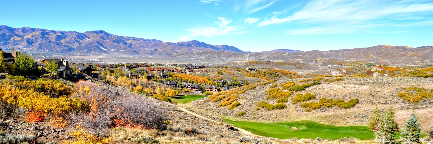 Promontory golf membership homes in Park City with mountain and golf course views